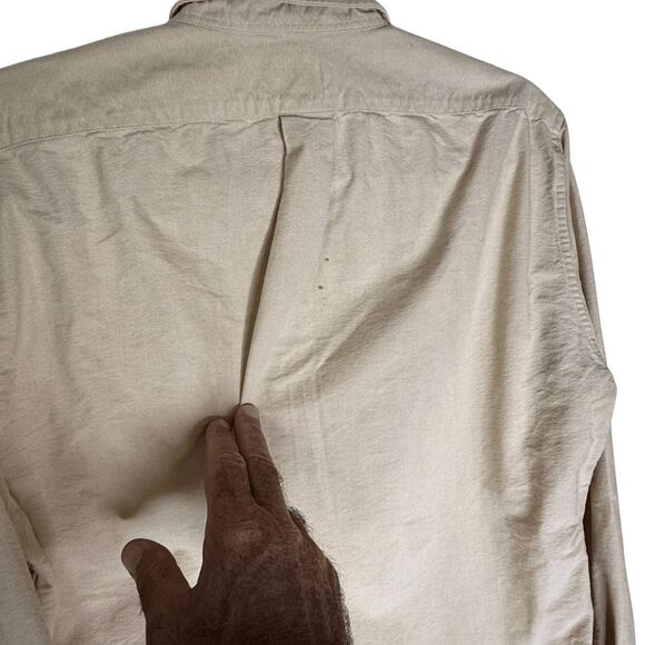 Sid Mashburn Men's Cotton Long Sleeve Button Down Shirt Pale Orange Size Large - Picture 7 of 10